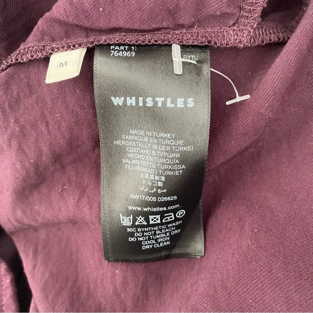 Whistles Deep Plum Shirt Dress with Pockets size medium